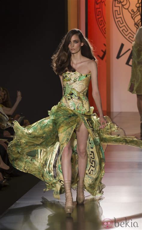 vestido verde versace